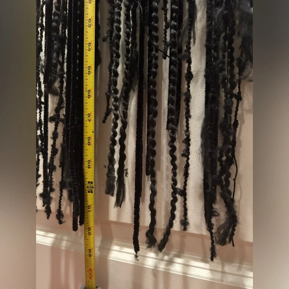 Black Crochet Dreamcatcher Handmade 5 foot / 19